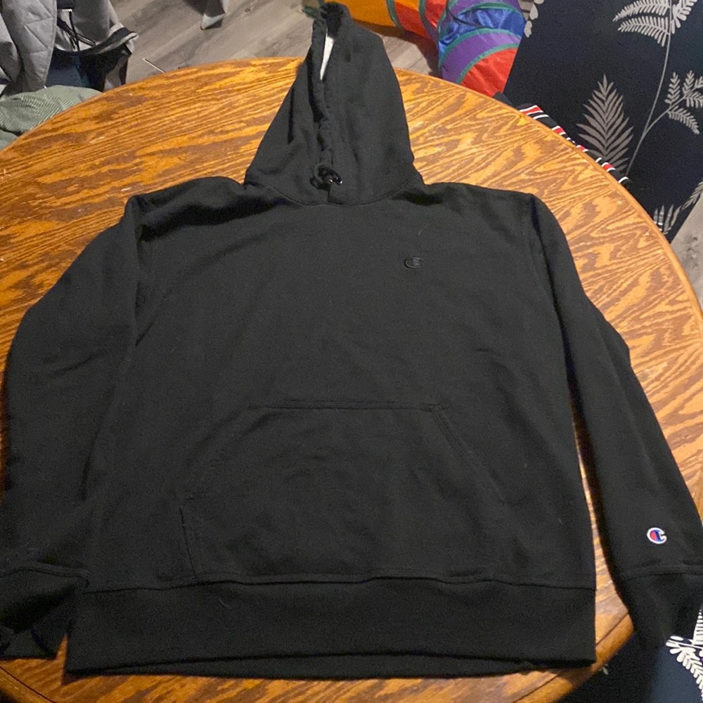 Black basic campion hoodie